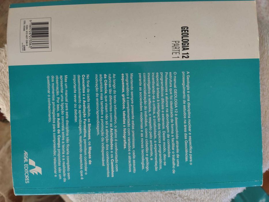 Manual, Geologia, 12º ano, Areal Editores, Parte I, 1995