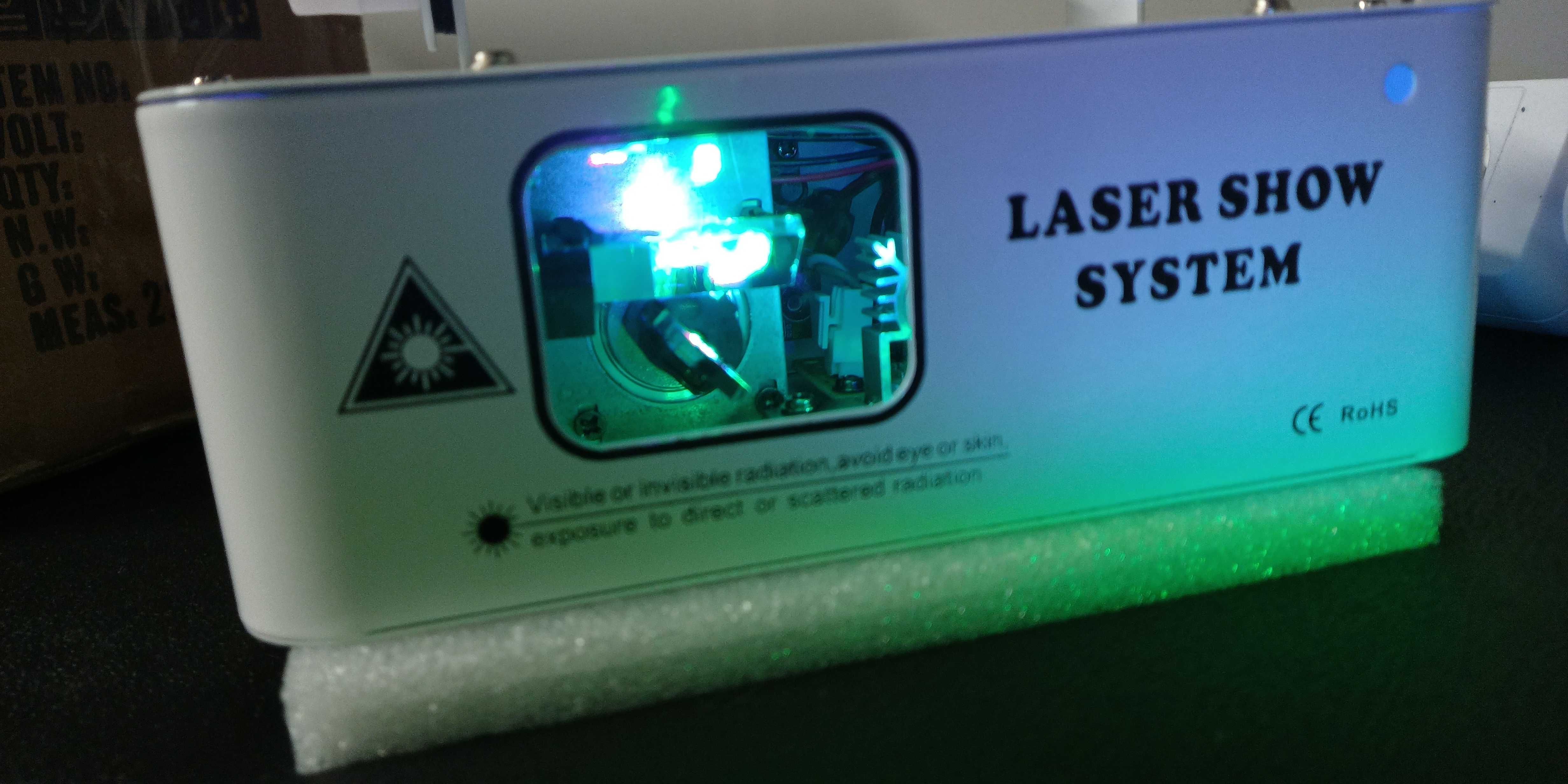 Laser Animacyjny dyskotekowy 500mW Jasny RGB Profesjonalny z DMX512