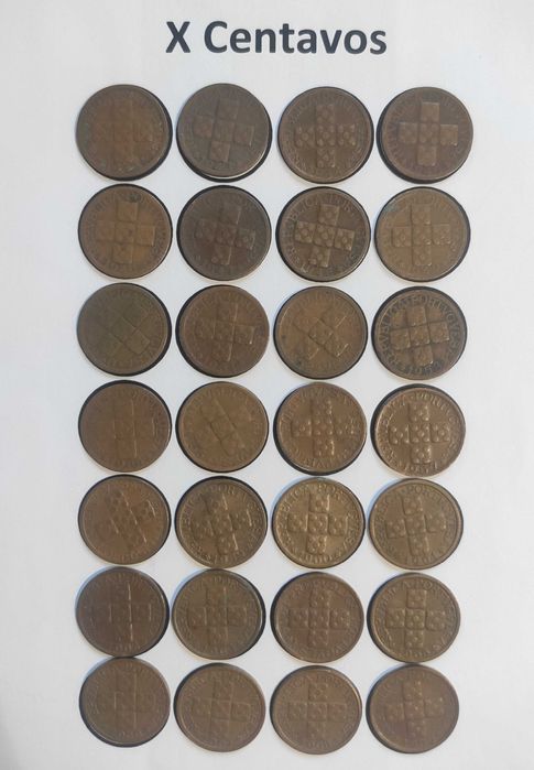 Coleção completa de X Centavos (28 moedas)