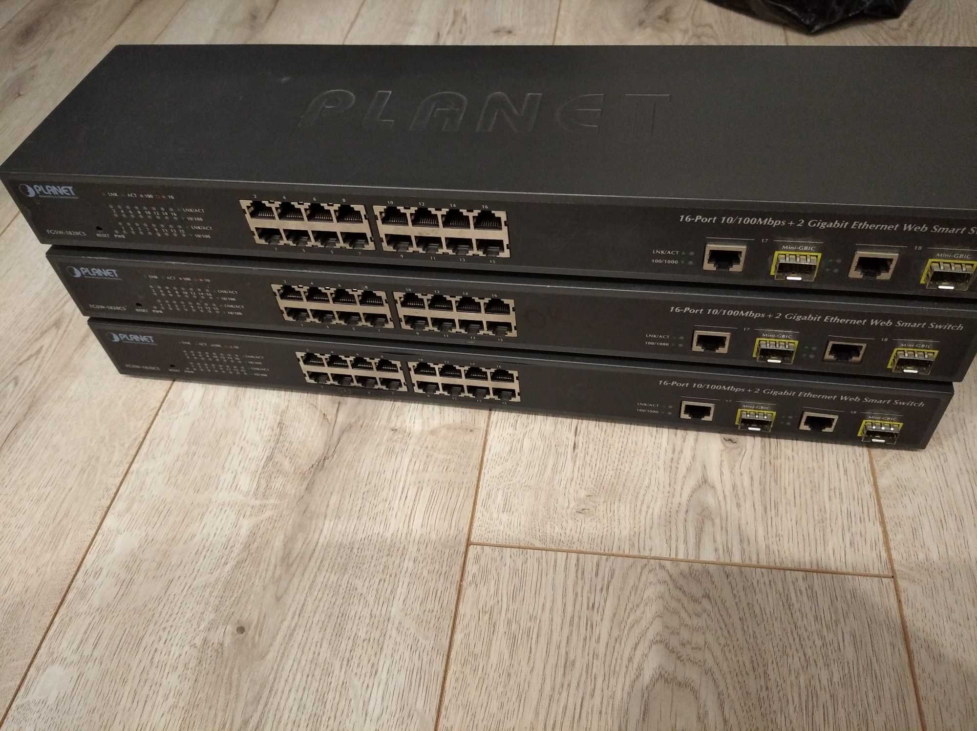 Продам світч керований PLANET FGSW-1820CS 10/100/1000Mbps порти комбін