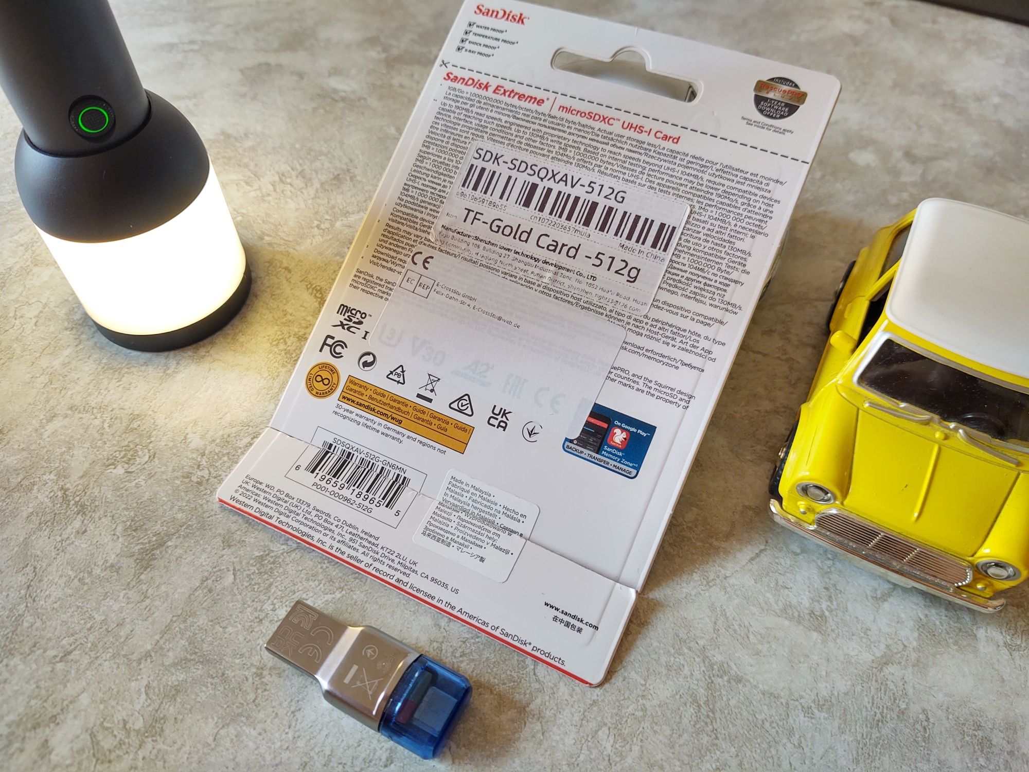 MicroSD SanDisk 512 Gb + Kingston MobileLite Duo 3C