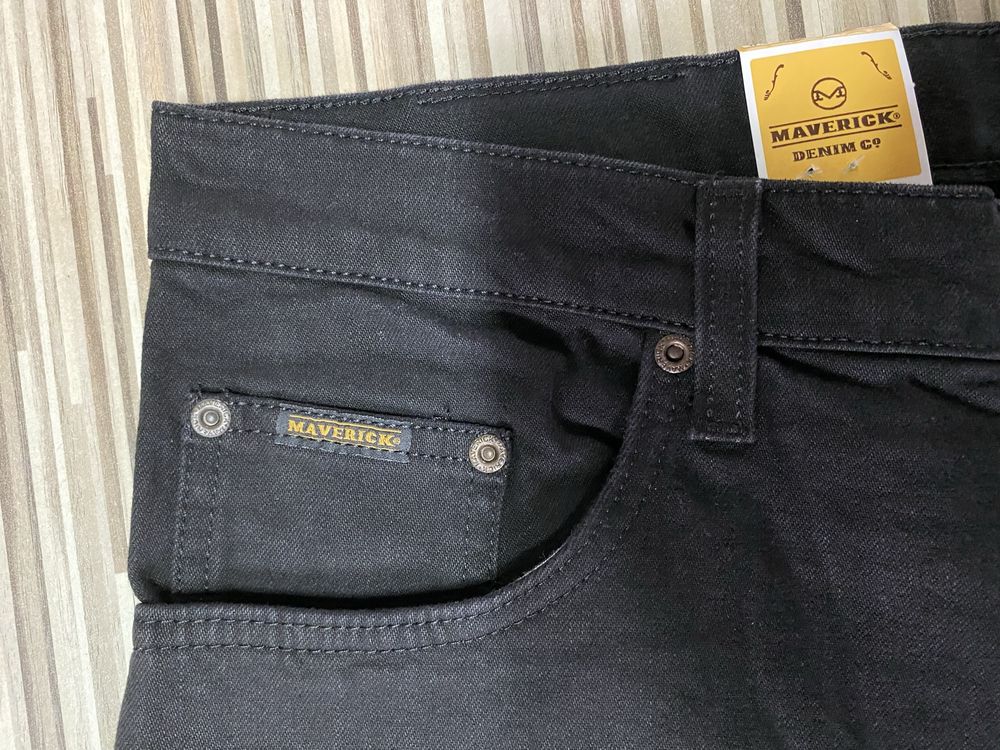 Spodnie męskie jeans 32/31 pas 82 cm Maverick nowe czarne
