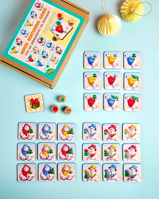 Gra w kości „Złap pierwszy” (Wersję zimową)