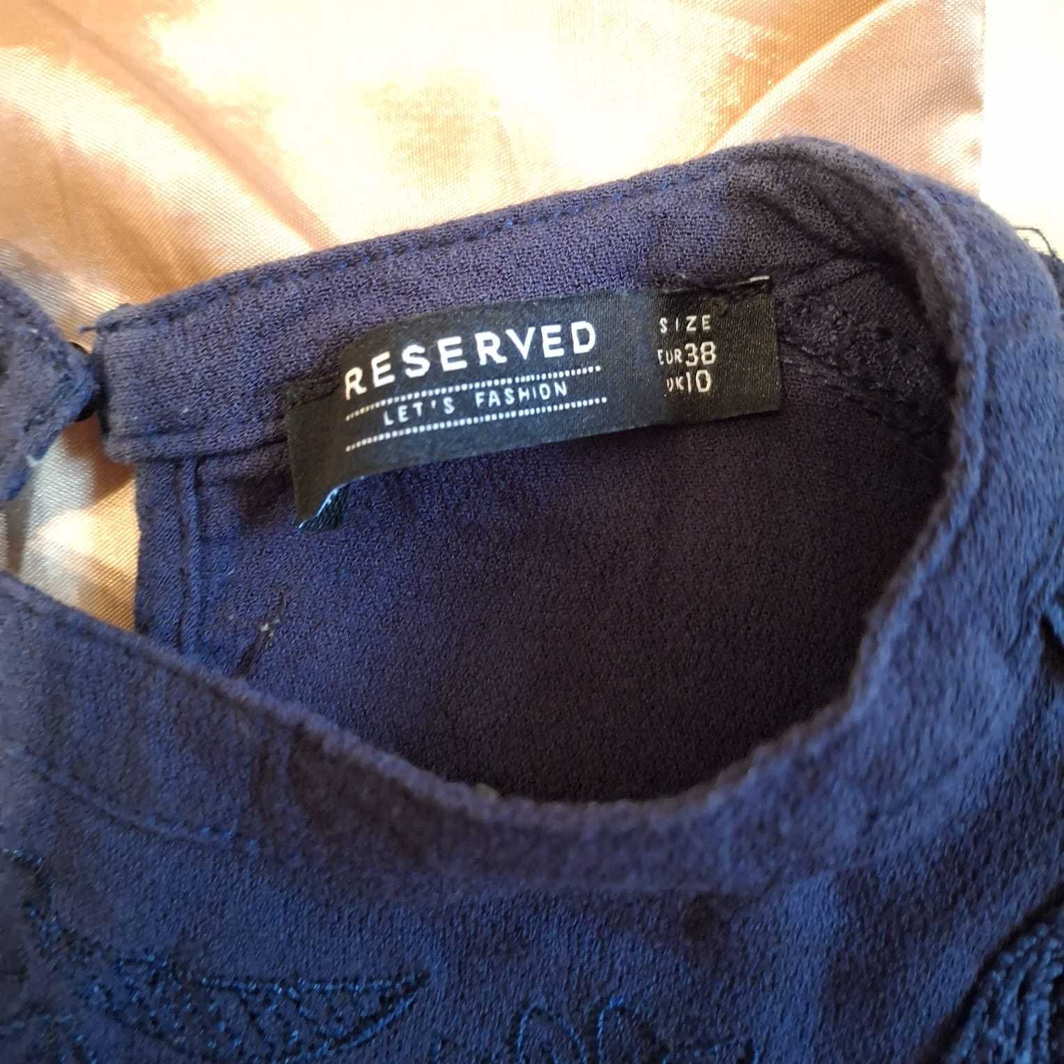 Granatowa sukienka Reserved – rozmiar 38, wiskoza