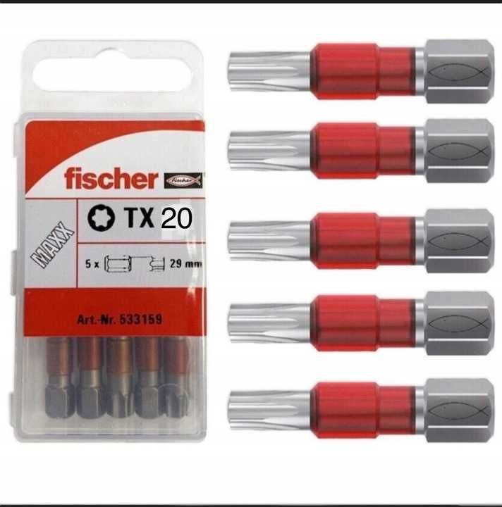 GROT BIT BITY końcówki TX20 1/4 29mm Fischer