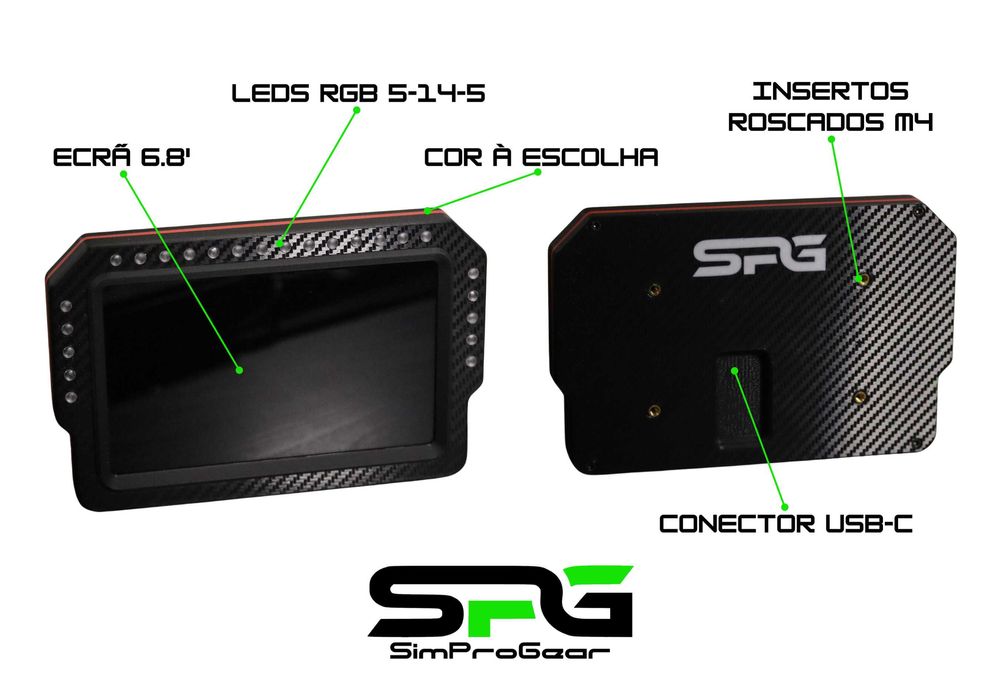 SPG Dashboard 6.8' com LED's 5-14-5