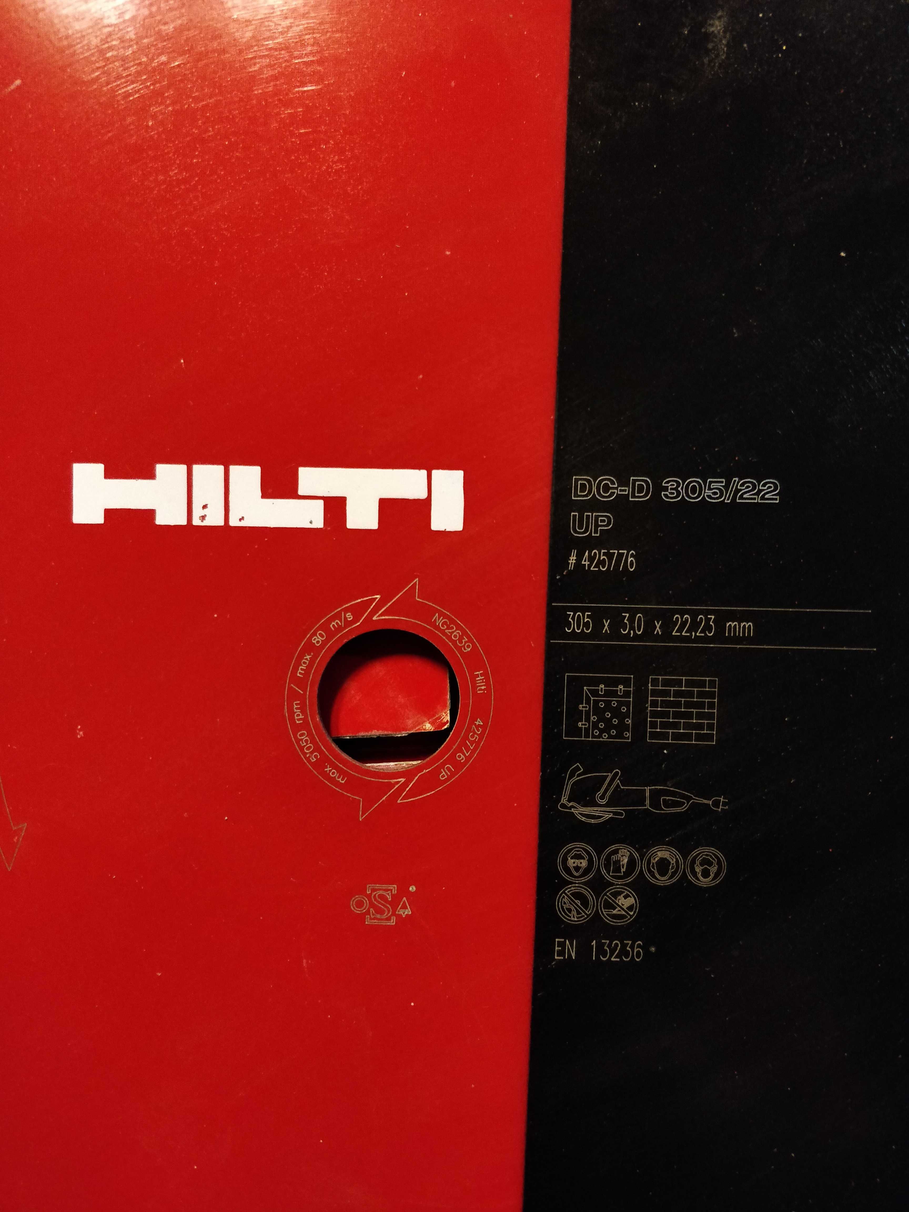 Nowe Tarcze diamentowe do zbrojonego betonu HILTI DC-D 305/22 UP