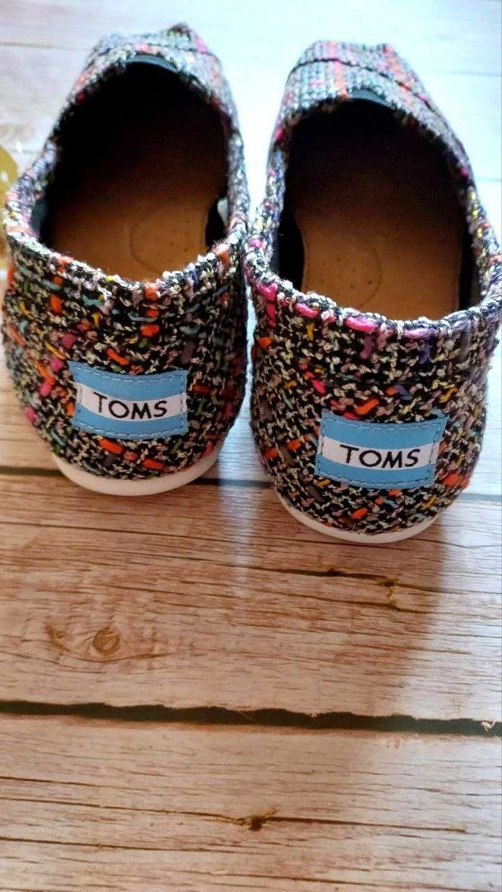 Эспадрильи мокасины балетки слипоны toms 36 22,5см еспадрільі сліпони