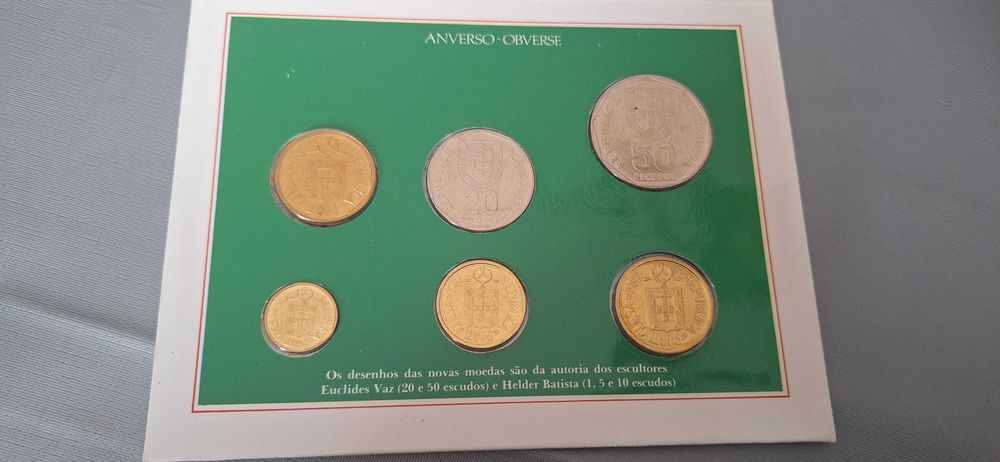 CARTEIRA BNC 1987, moedas de escudos