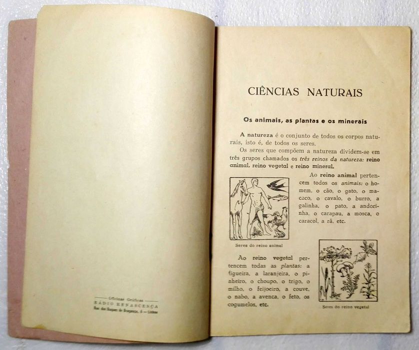 Livro Ciências Naturais (caderno mui antigo)