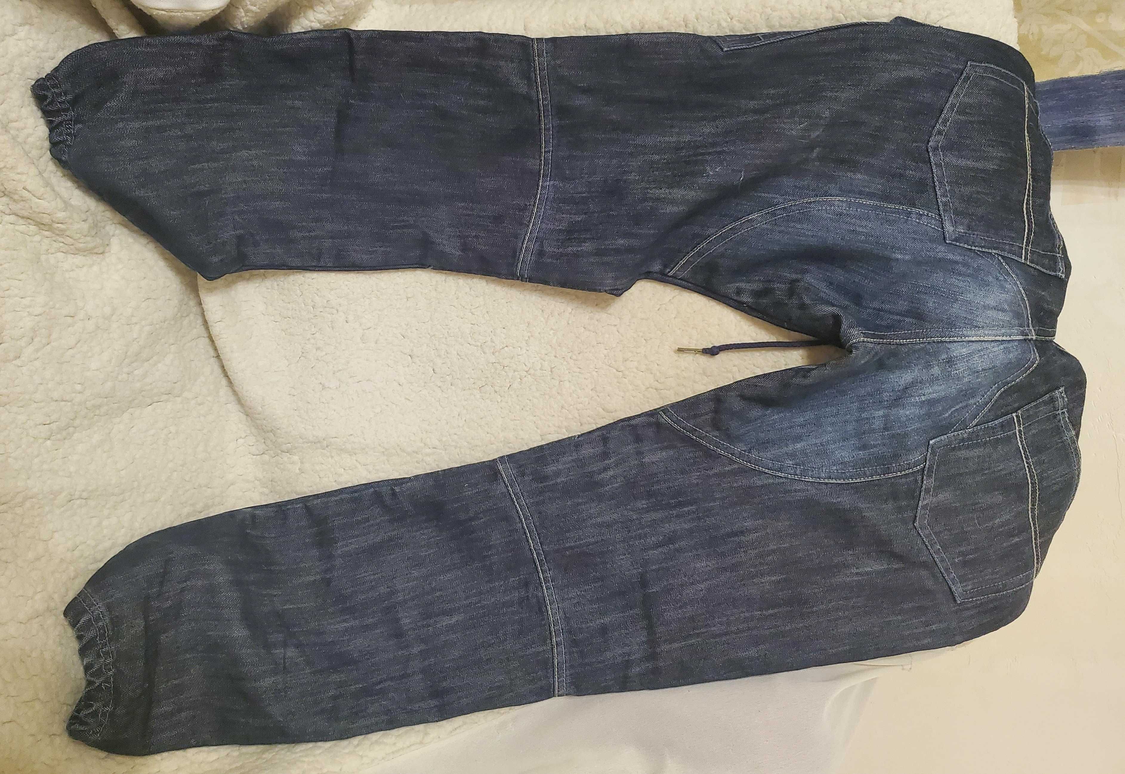 Джинсы Синие Gato Negro, на шнурке по талии, рост 152.