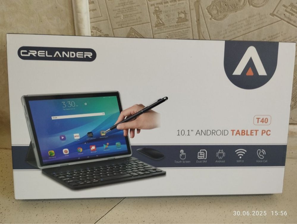 Планшет Crelander, 12/512 gb, с Мышкой, клавиатурой, чехлом и стилусом