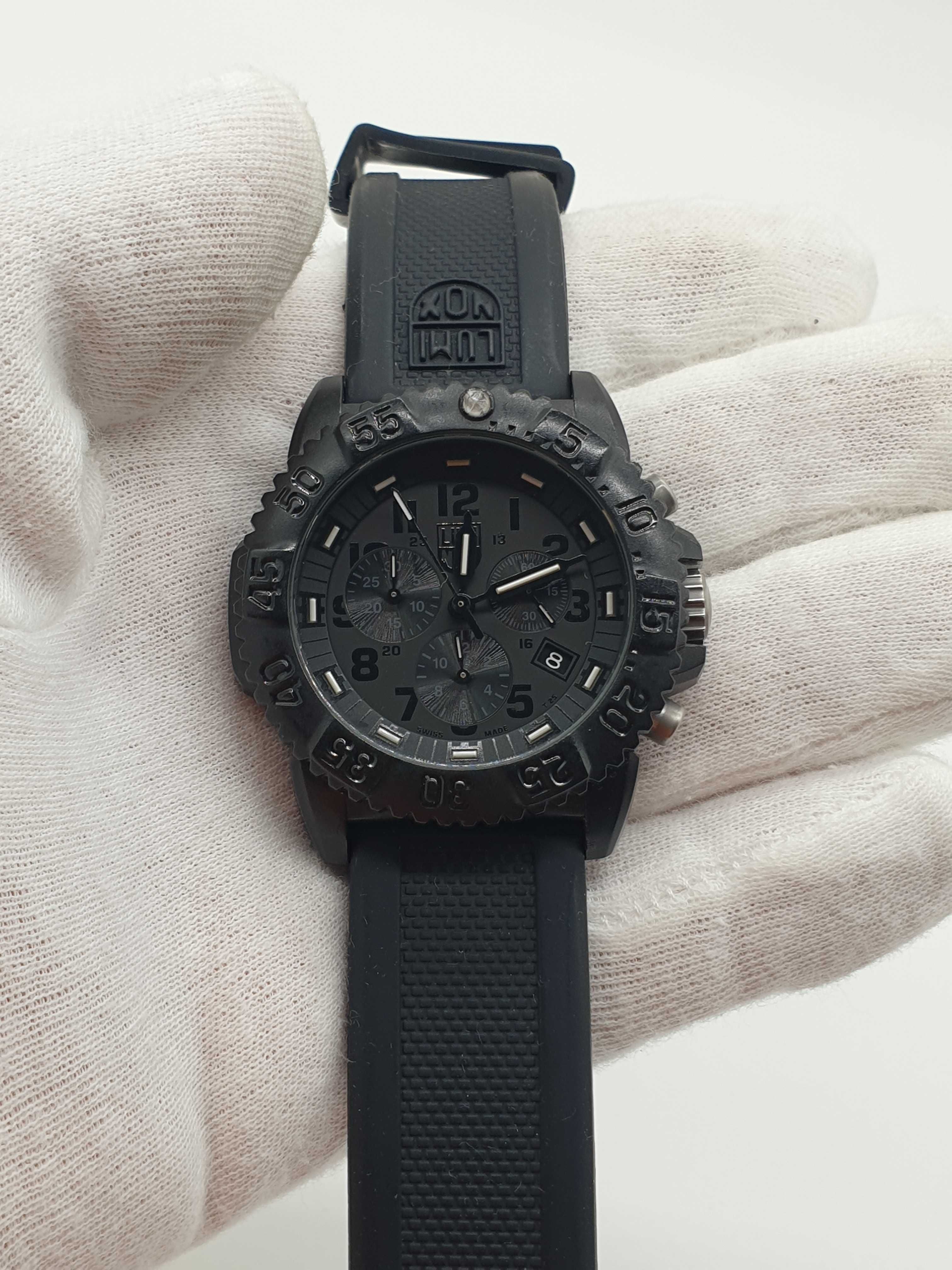 Чоловічий годинник часы Luminox 3080 Chronograph 200m Tritium Carbon