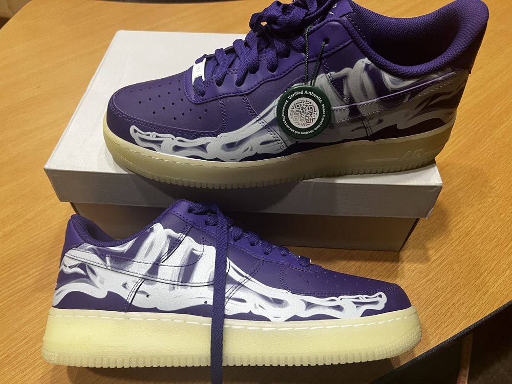 Кросівки Nike Air Force 1 «Purple Skeleton»