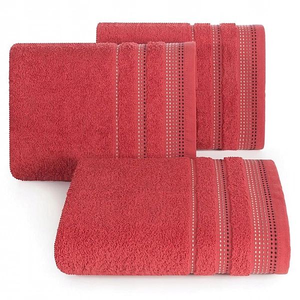 Ręcznik 70x140 kąpielowy bawełniany 500g/m2 frotte POLA czerwony