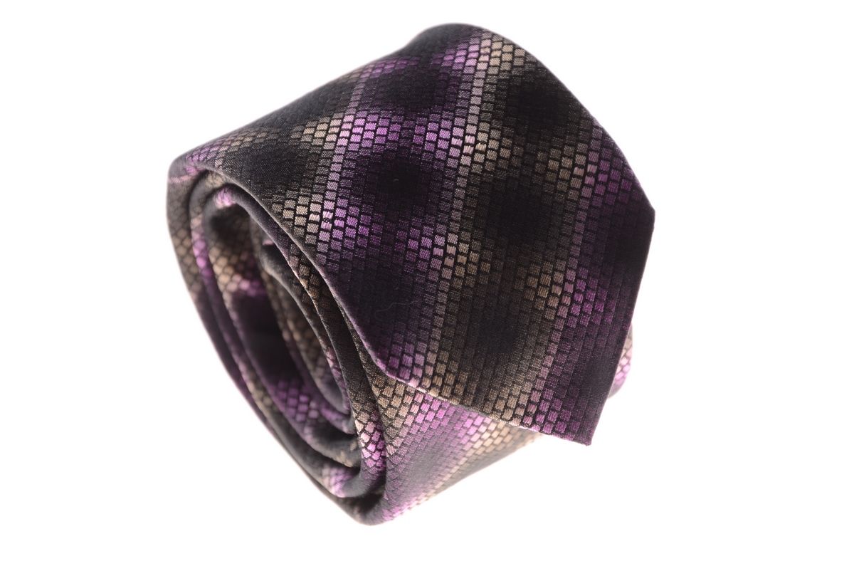PENTAGONO elegancki jedwabny krawat 7,5 cm
