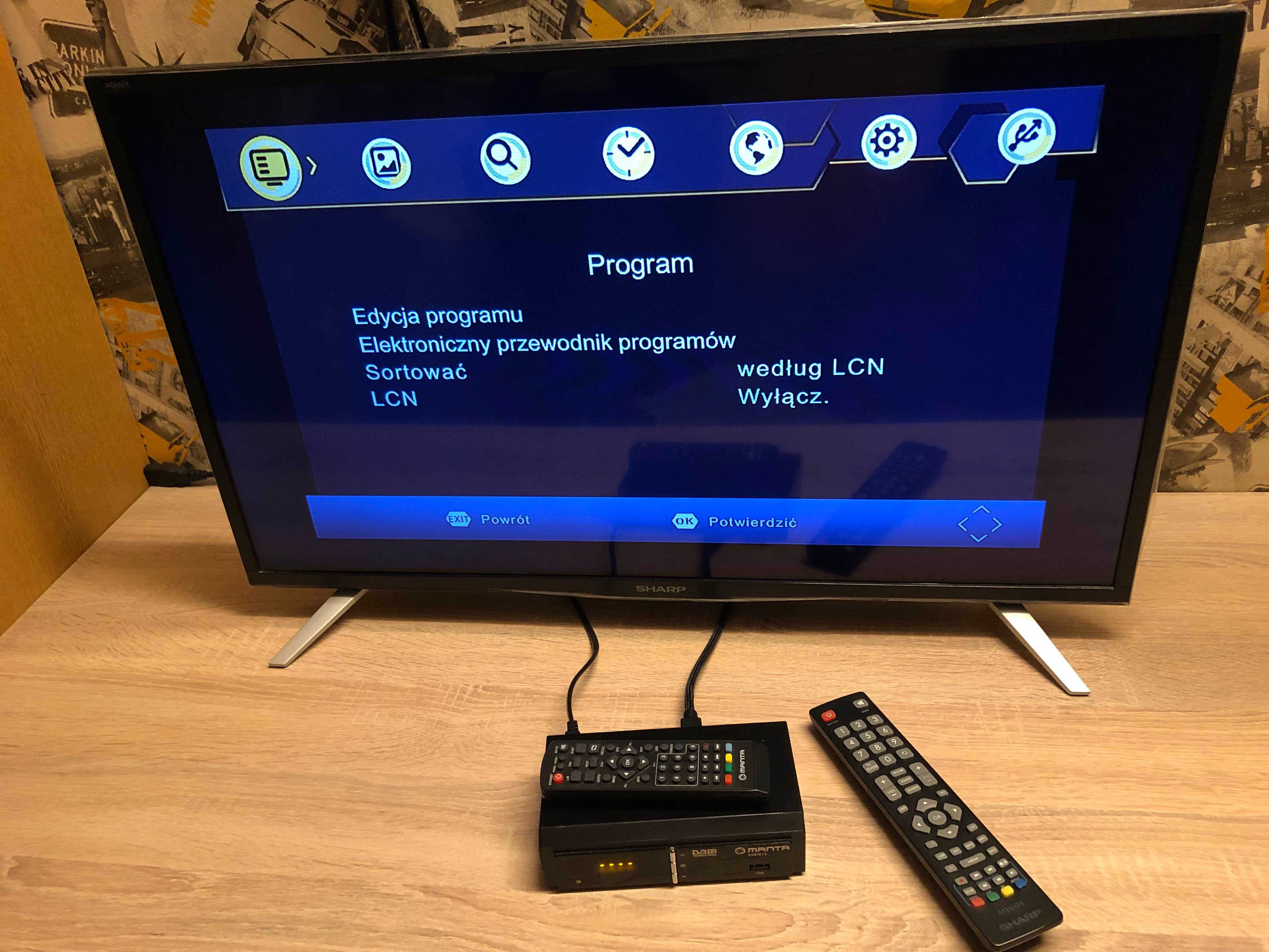 Telewizor SHARP LC-32CHE5100E LCD 32" HD Ready + dekoder MANTA