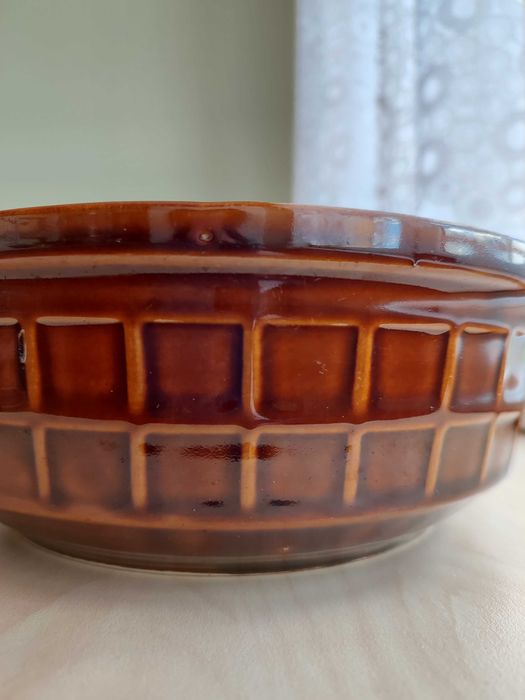 Misa porcelitowa brązowa, czekoladowa Tułowice, PRL, vintage