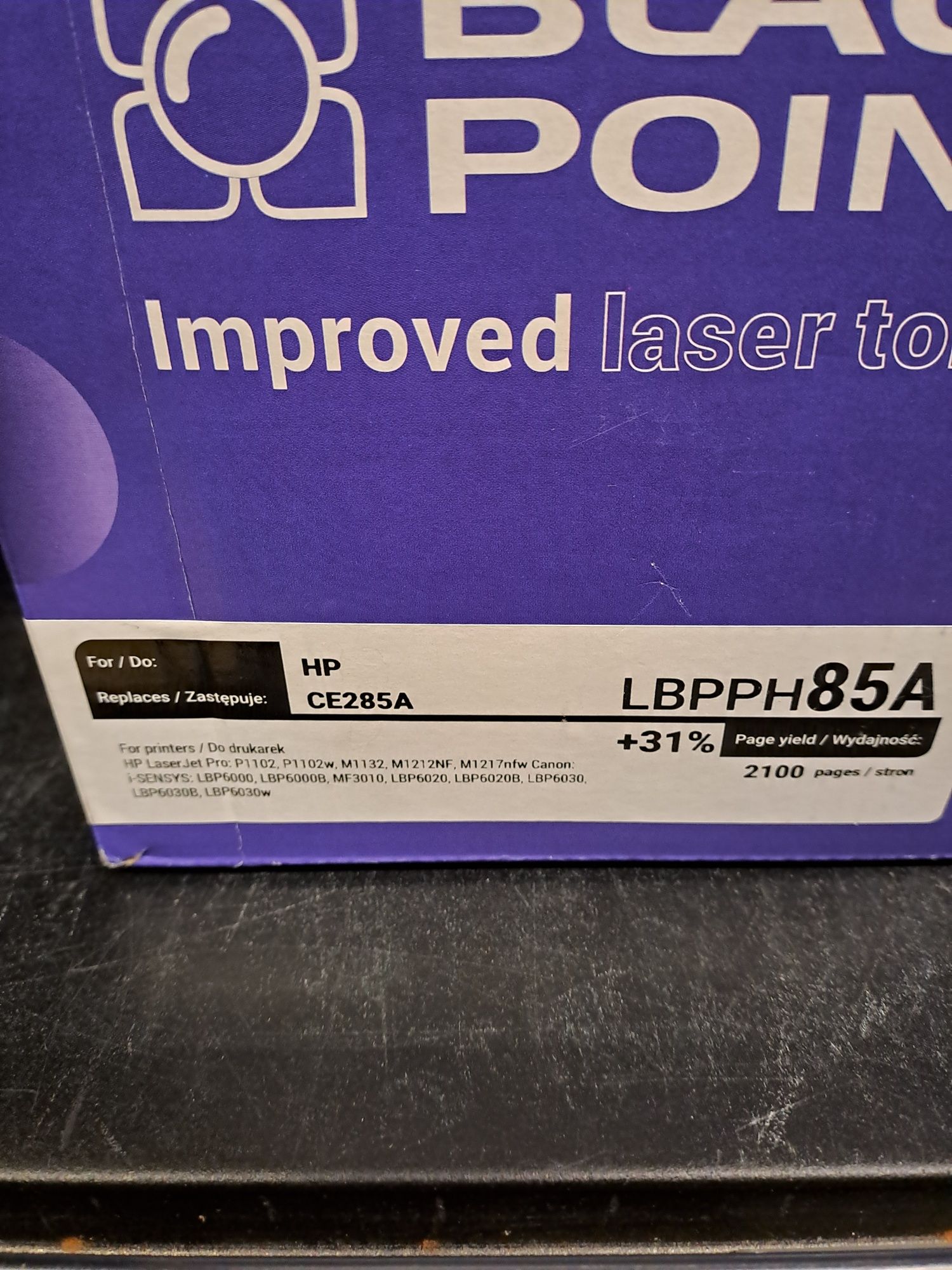 Toner Black Point LBPPH85A do HP LaserJet Pro Canon i-SENSYS