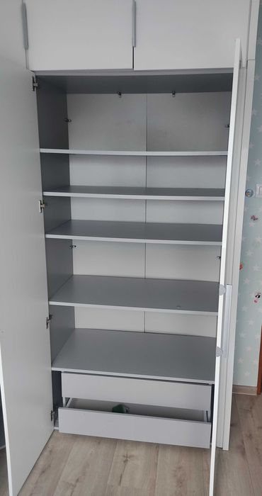 Szafa narożna duża biały połysk