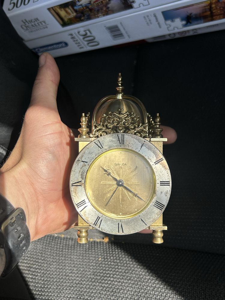 Zegarek zegar alarm budzik Swiza 8 ANTYK