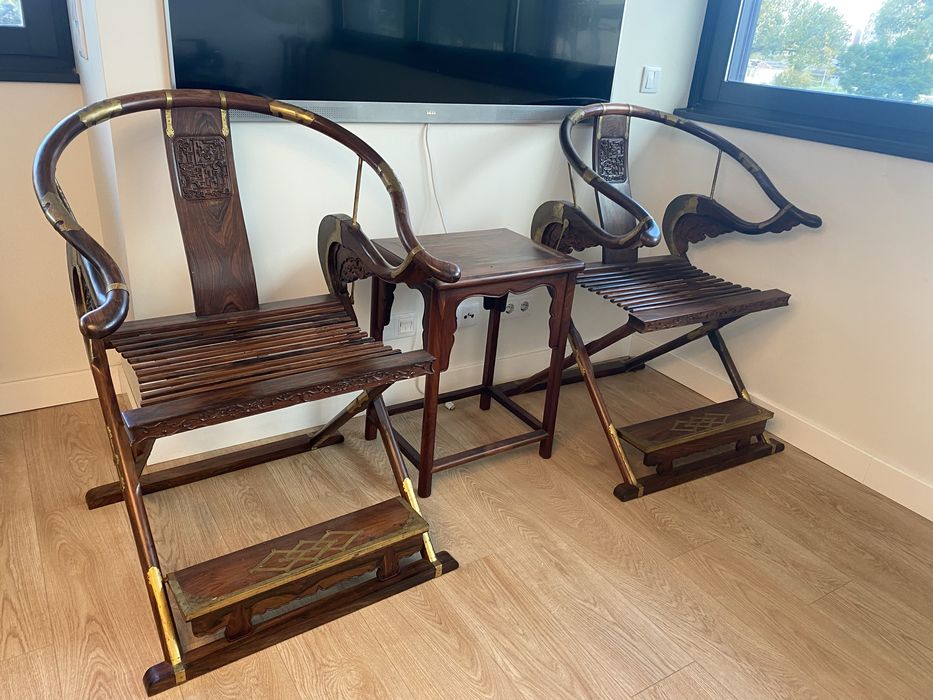 Conjunto Tea Chairs - alta qualidade - estilo chinês com mesa pequena