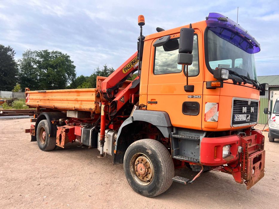 MAN 19.343 4X4 HDS + pilot wywrotka piaskarka 1999 rok specjalny