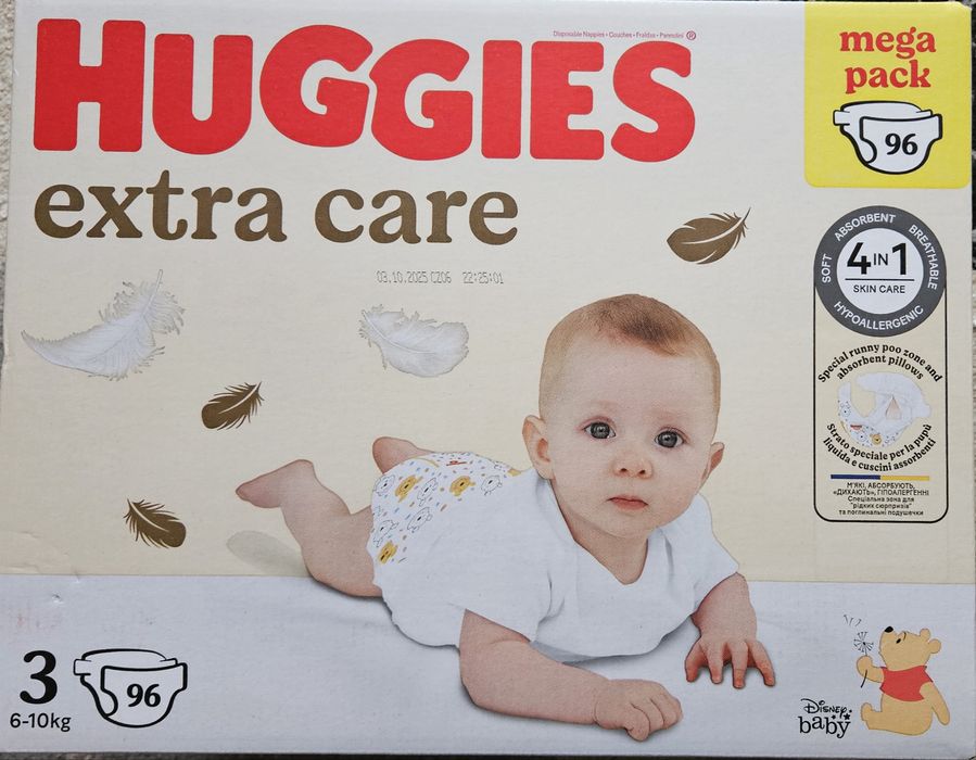 Huggies extra care 3 96 шт