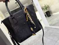 Torebka czarna z paskiem w stylu Michael Kors MK