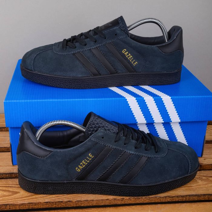 Adidas Gazelle original колір графіт натуральна замша (кросівки, кеди)
