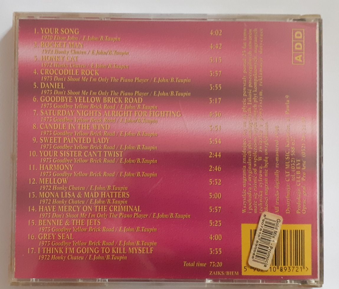 CD - Elton John The Best of