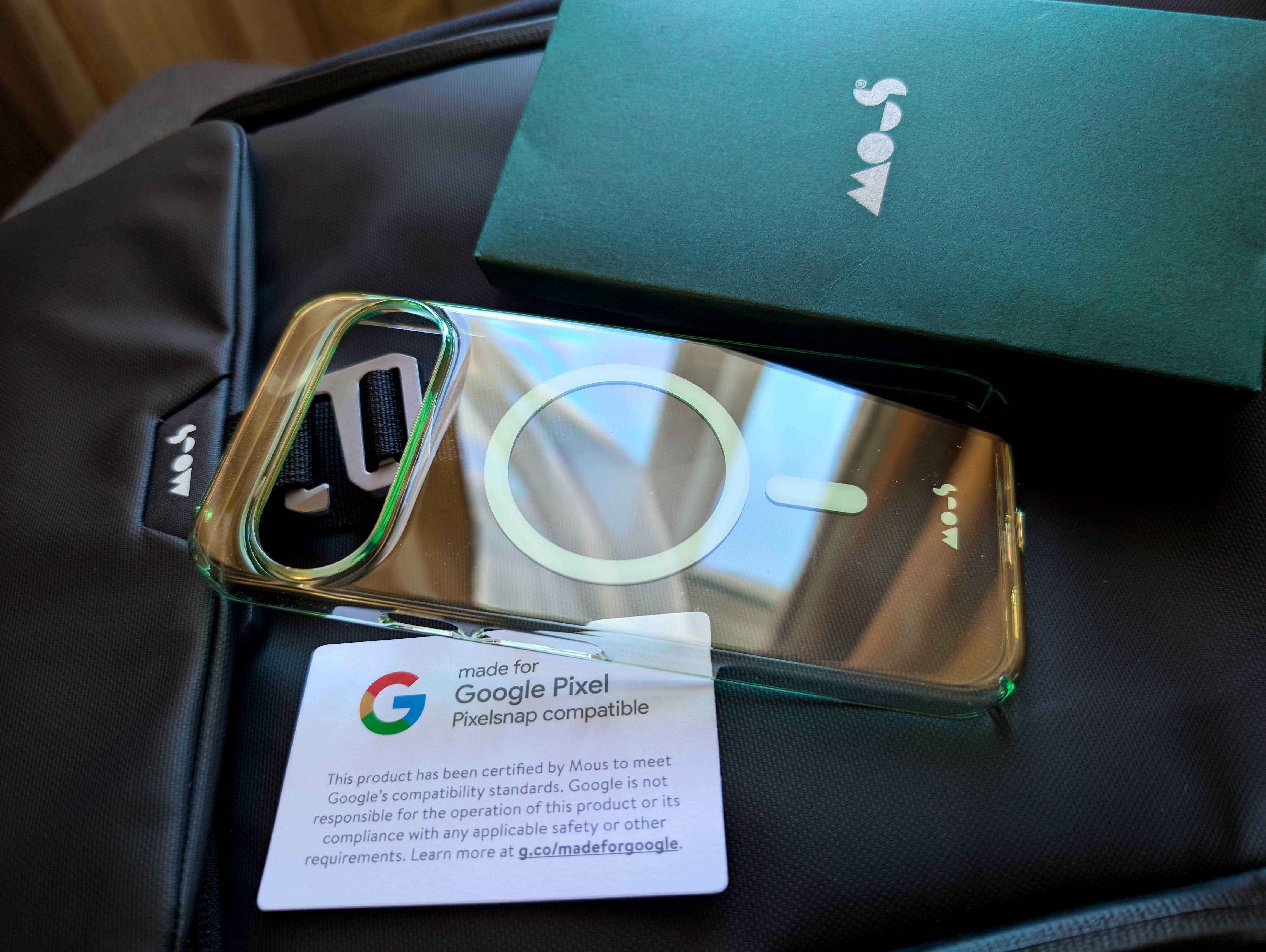 Чехол Mous к Google Pixel 10 Pro XL,модель Super Thin Clear Lime Green