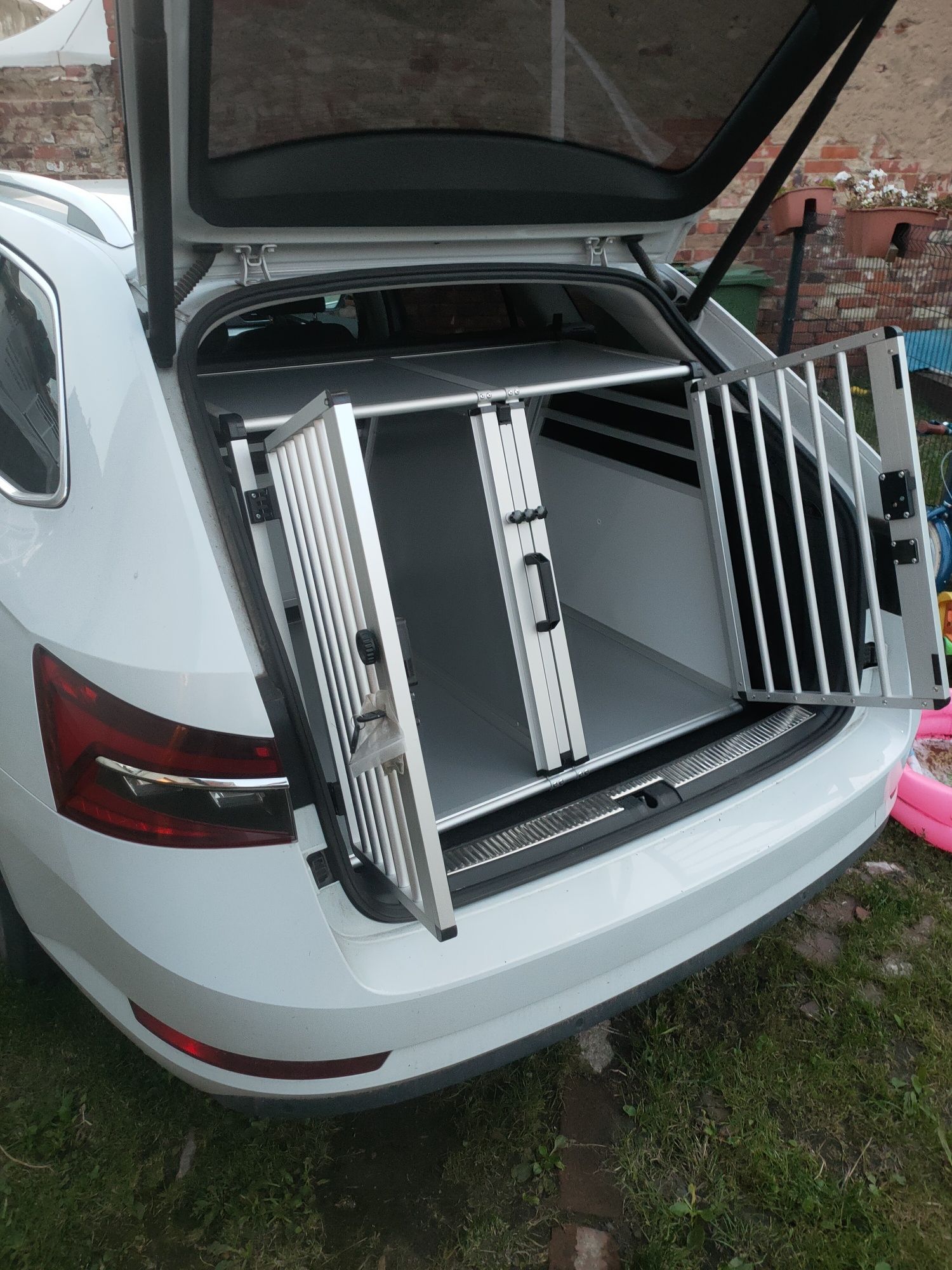 Podwójny Transporter aluminiowy AluRide, klatka kennelowa
