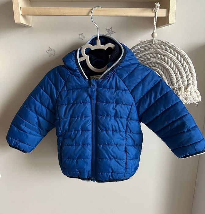 Kurtka Next 6-9 m, granatowa, ocieplana, kaptur