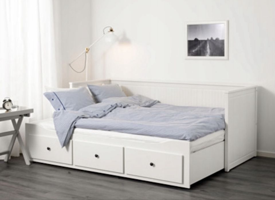 Łóżko Hemnes Ikea 3 szuflady 2 materace stan bdb