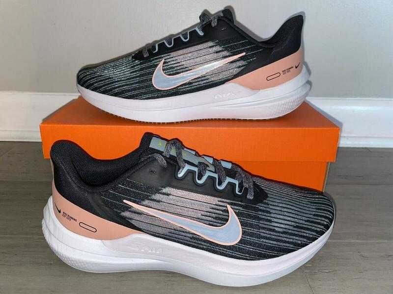 Кроссовки Nike Air Winflo 9 Black Peach Pale Blue