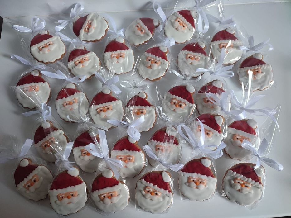 Pierniki Głowa Mikołaja 10 cm na święta i Mikołaja