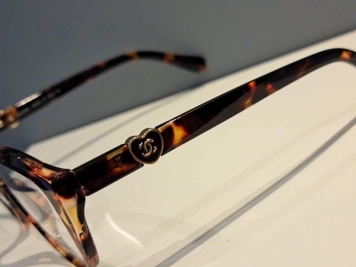 **CHANEL nowe panterkowe oprawki okulary zerówki zlote