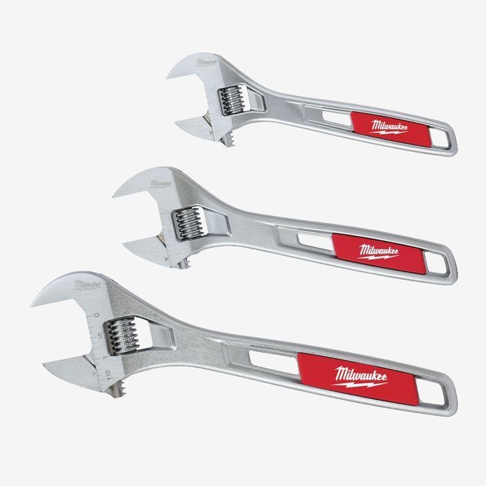 Набір ключів розвідних Milwaukee 3шт (150 мм, 200 мм, 250 мм)