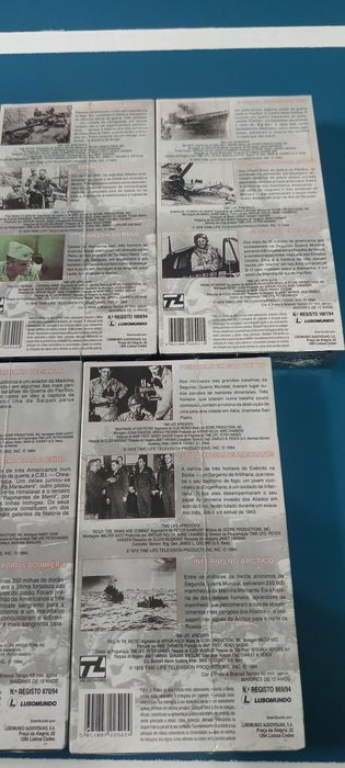 Coleção sobre a primeira guerra mundial VHS.