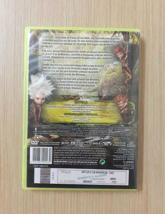 Artur e os Minimeus (DVD + Jogo PC)