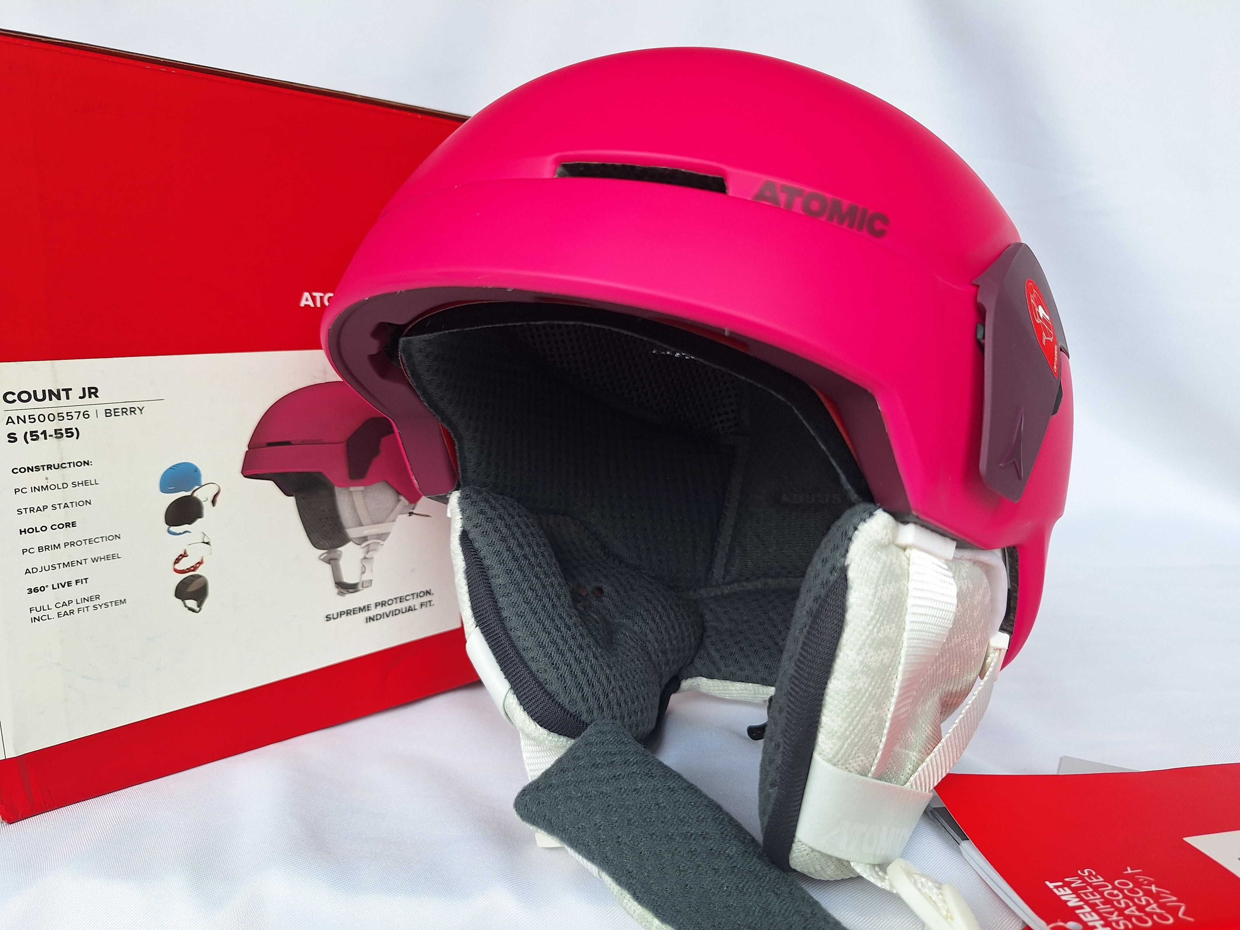 Kask narciarski dziecięcy Atomic Count Jr Berry S 51-55cm