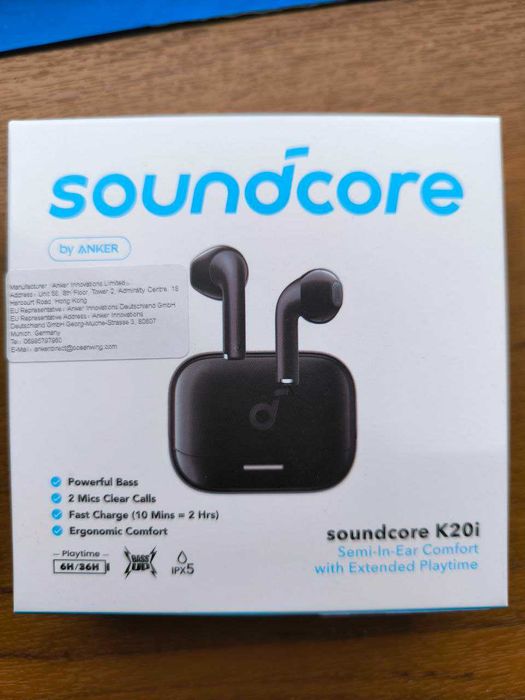 Навушники Anker SoundCore K20i Black