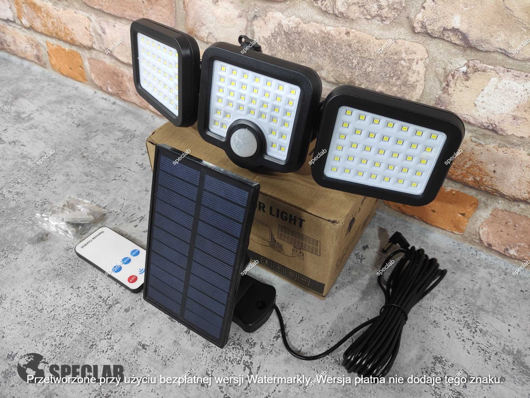 Lampa solarna uliczna LED czujnik ruchu zmierchu(3955)