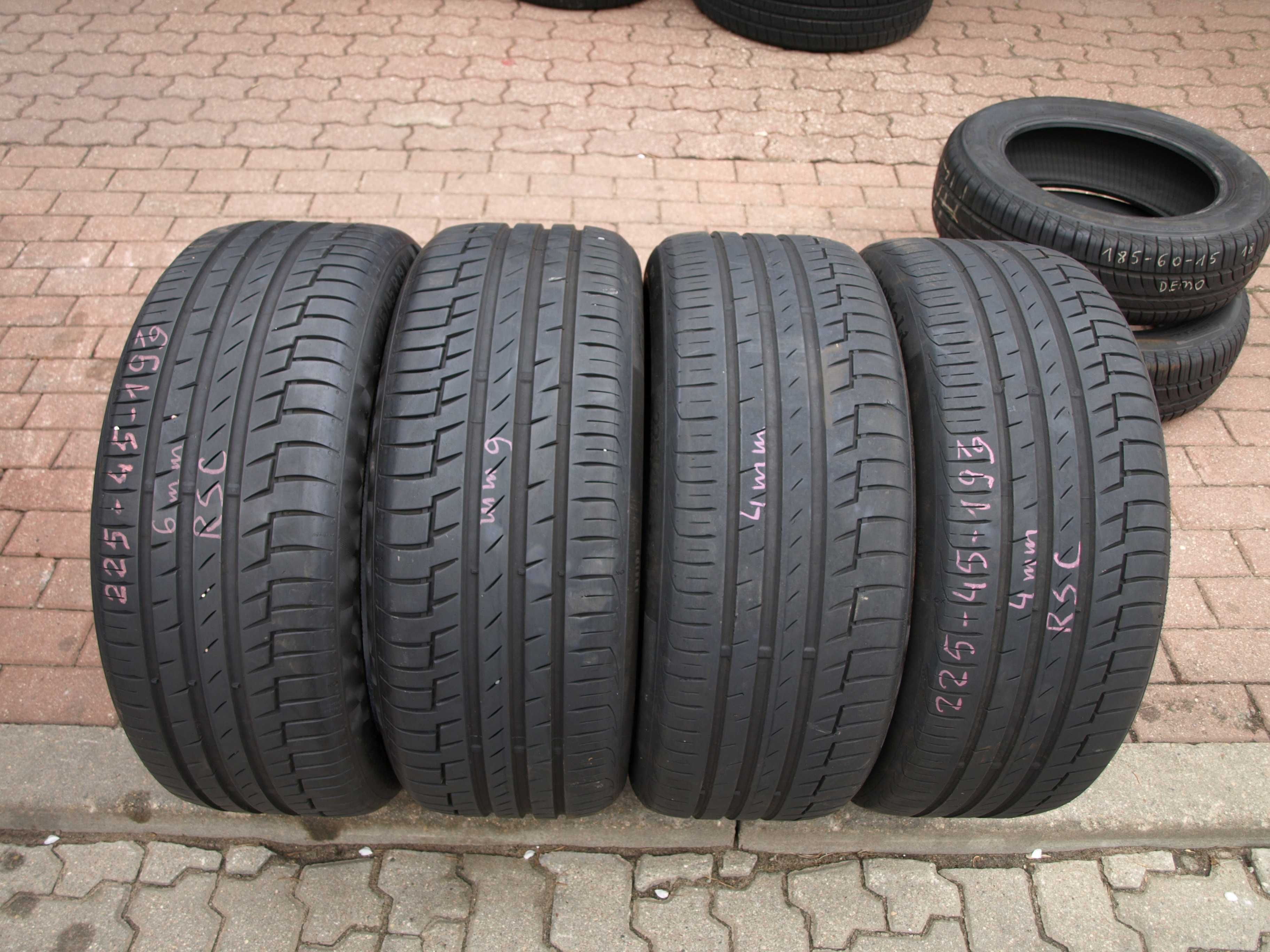 4 szt Opony letnie Continental PremiumContact6 225/45r19 SSR RUNFLAT