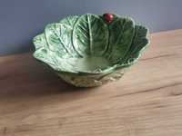 Stara zielona misa ceramika majolika made in Italy