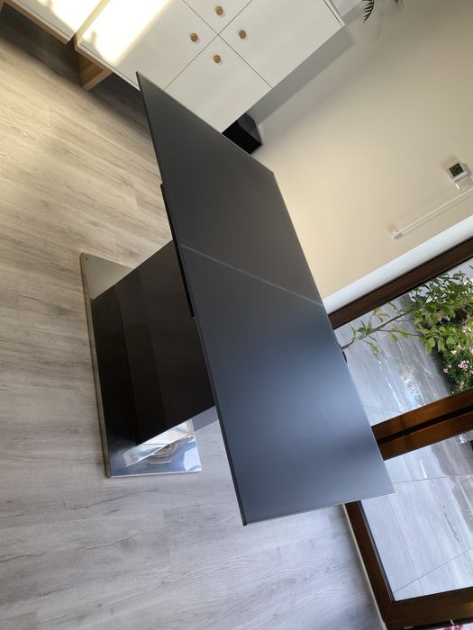 Stół jadalniany szklany, rozkładany 160x90
