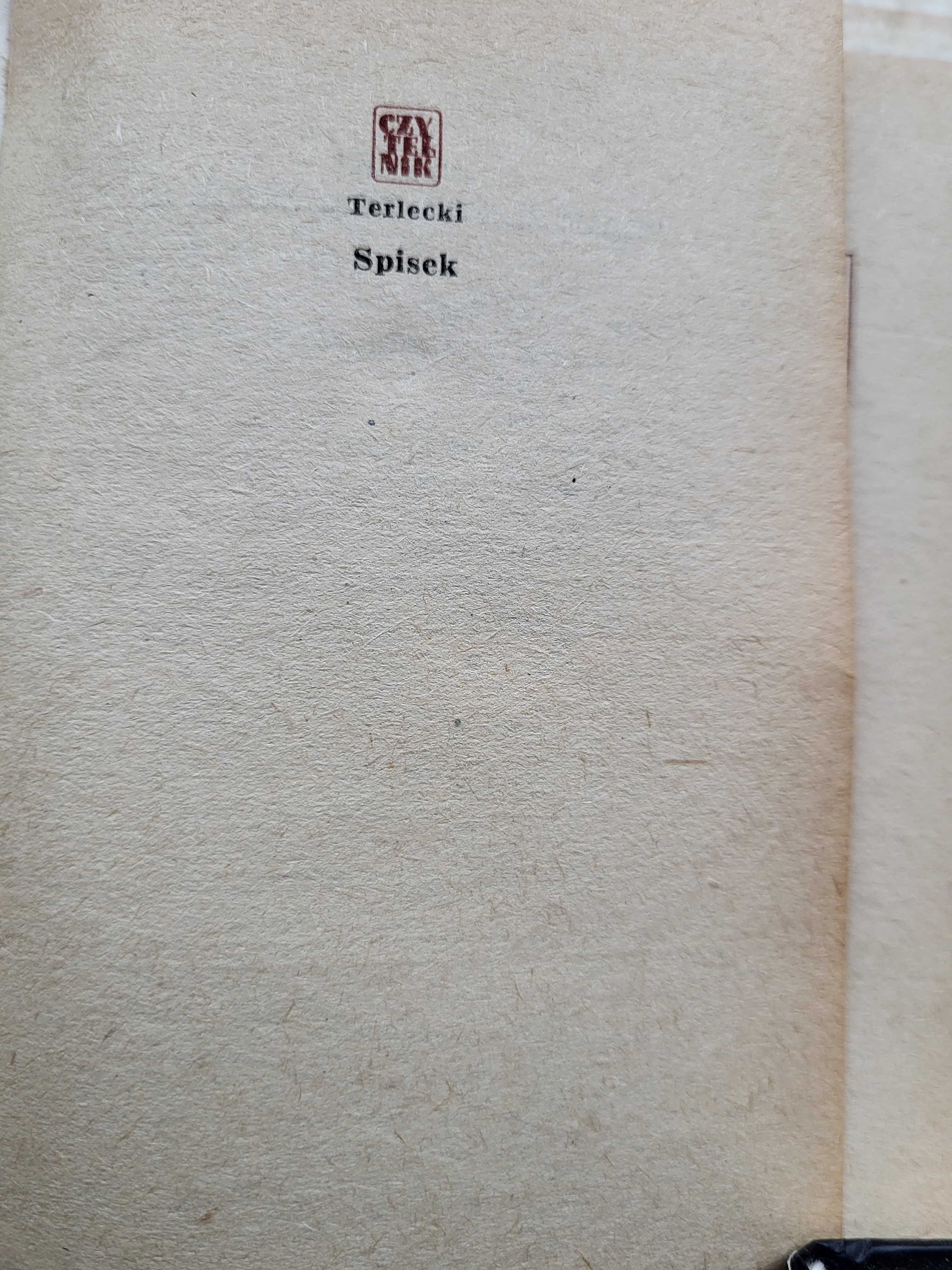 Władysław Terlecki "Spisek" - PŁÓCIENNA TWARDA okładka  - B. TANIO!