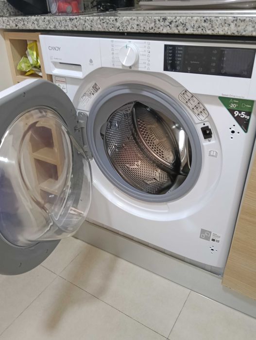 Máquina lavar e secar encastre candy