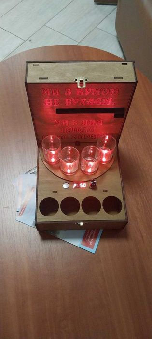 Наливатор автобармен з гравіюванням на 8 6 і 4 чарки СУПЕР наливайка